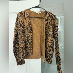 Madewell Tigerized Cameron Ribbed Cardigan